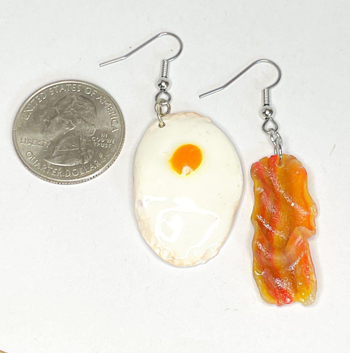 Bacon And Egg Earrings