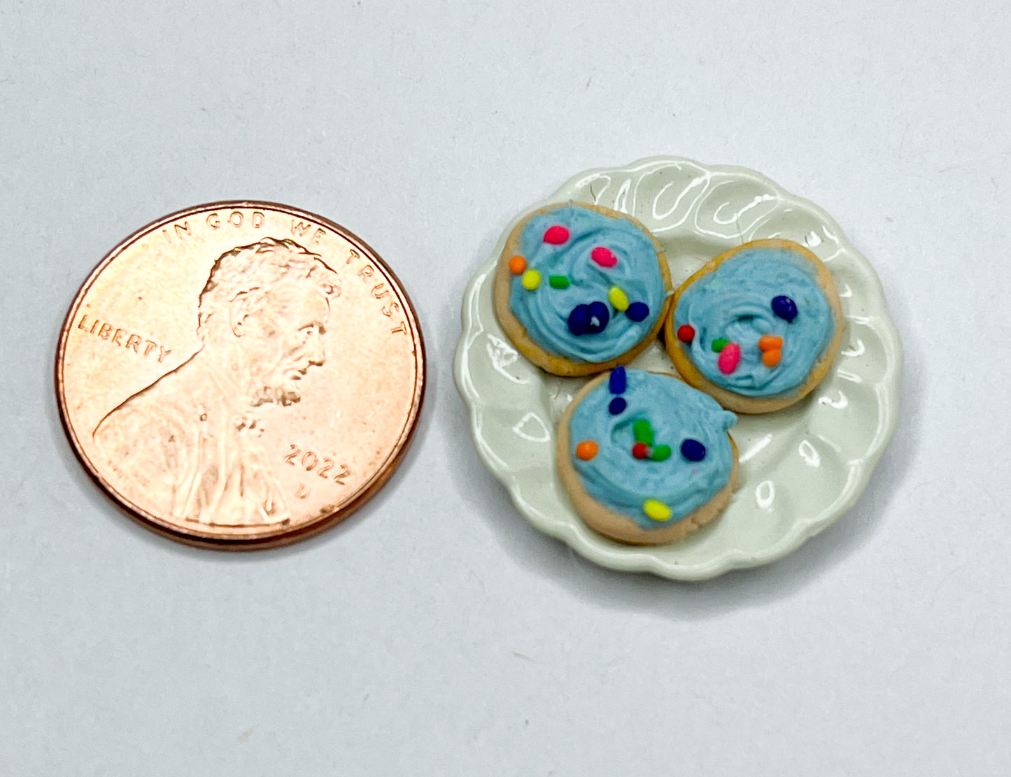 Plate of Frosted Cookies Miniature