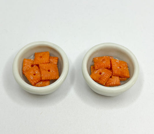 Bowl of crackers miniature