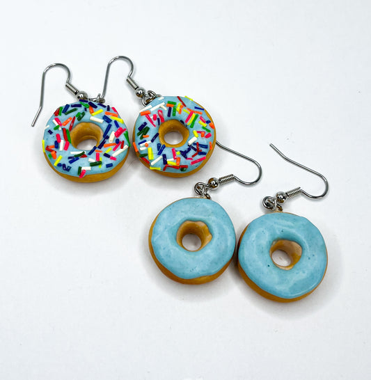 Blue Donut Earrings