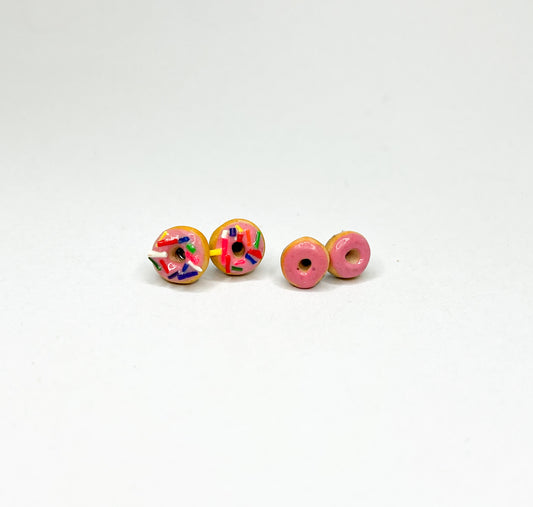 Pink Donut Studs