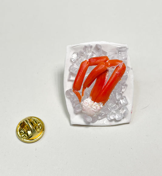 Crab Legs on Ice Pin