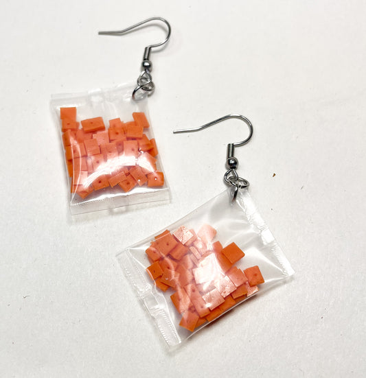 Bag of Cheezit Earrings