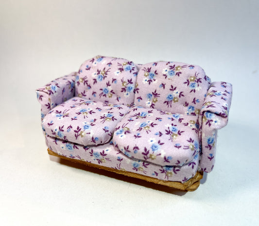 Purple Floral Medium Couch