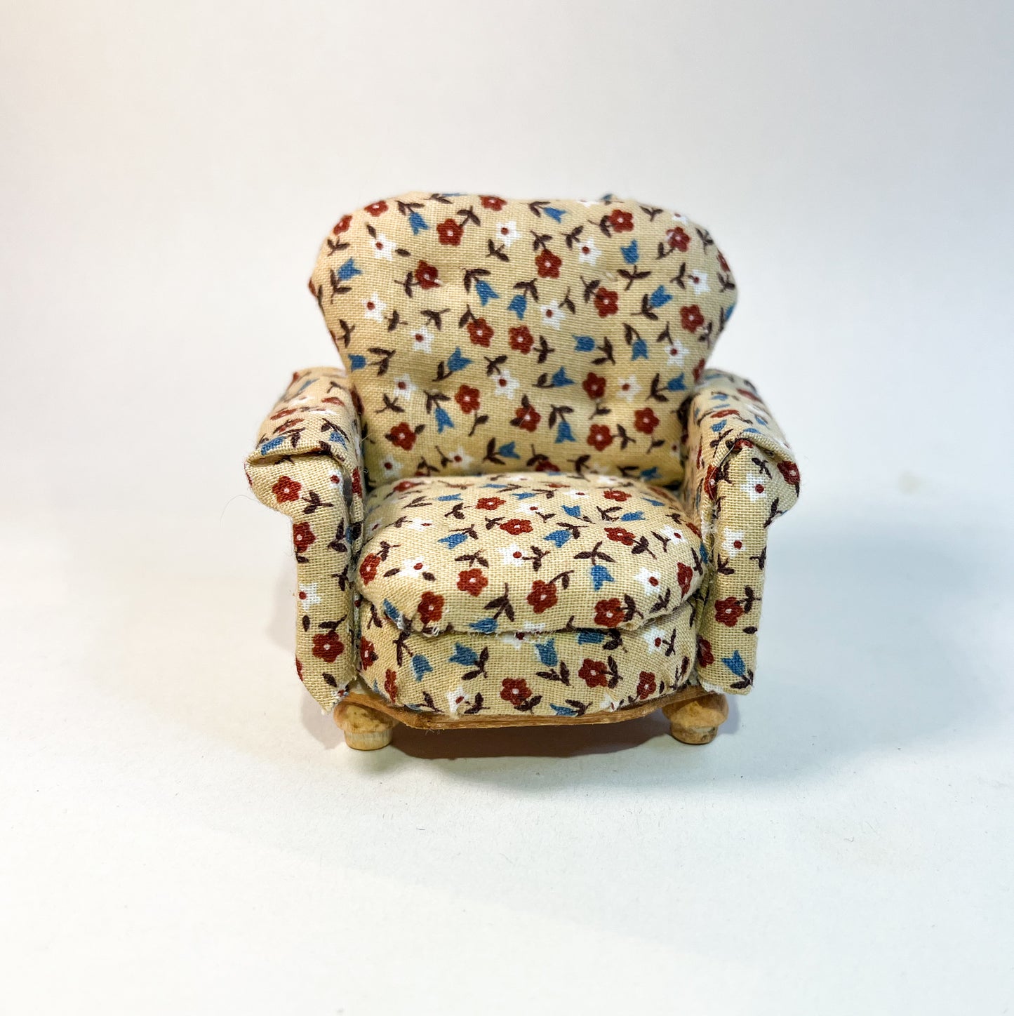 Beige Floral Sofa Chair